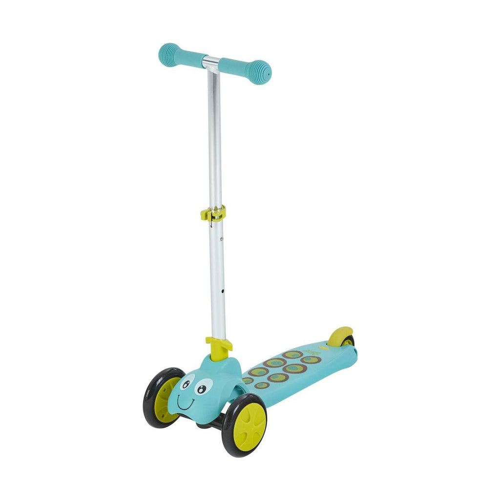 Trottinette enfant 3 roues scootie bug splodge métal bleu - jaune