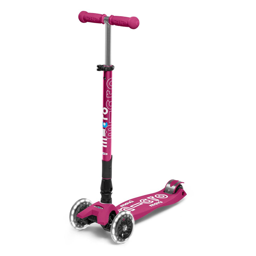 Trottinette enfant maxi micro deluxe pliable LED baie rouge