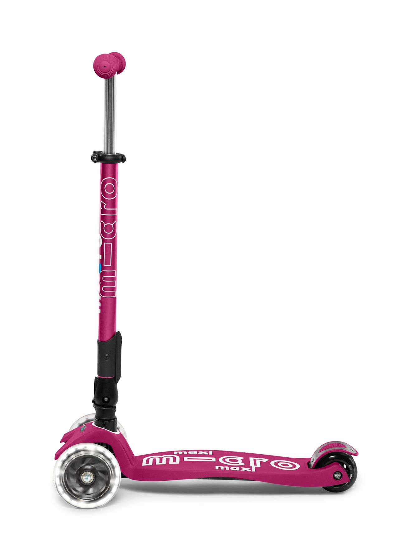 Trottinette enfant maxi micro deluxe pliable LED baie rouge