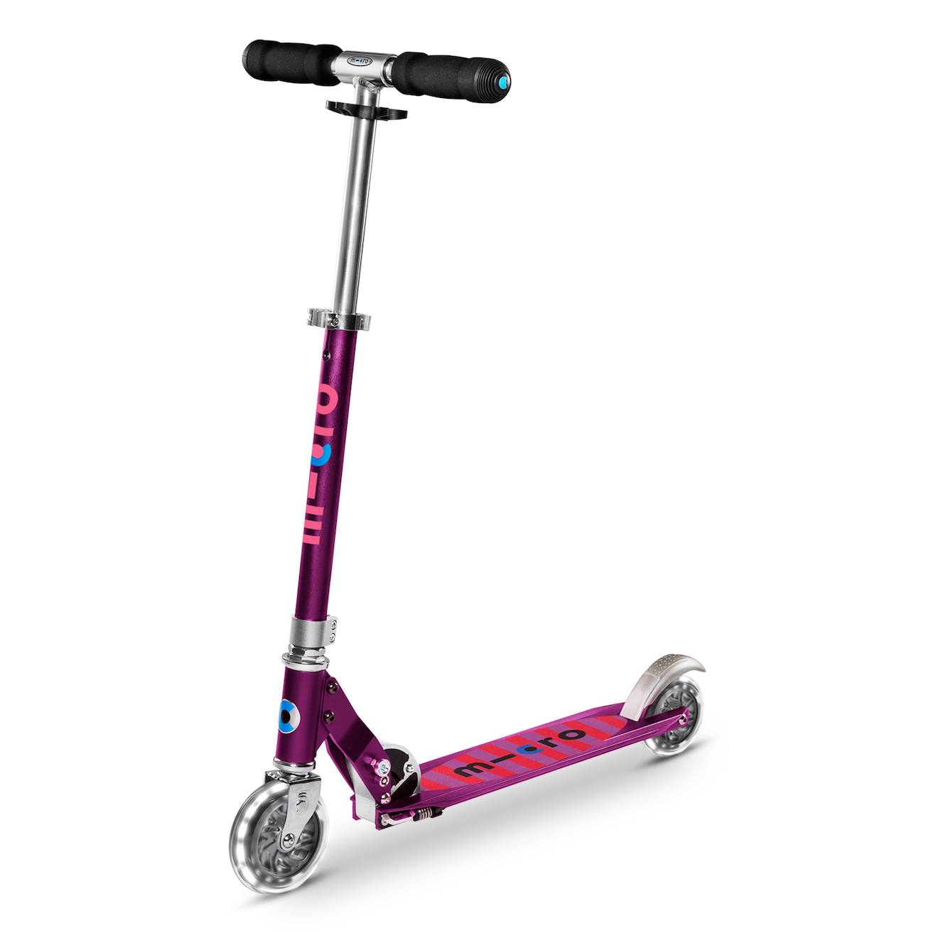 Trottinette enfant micro sprite pearl LED violet
