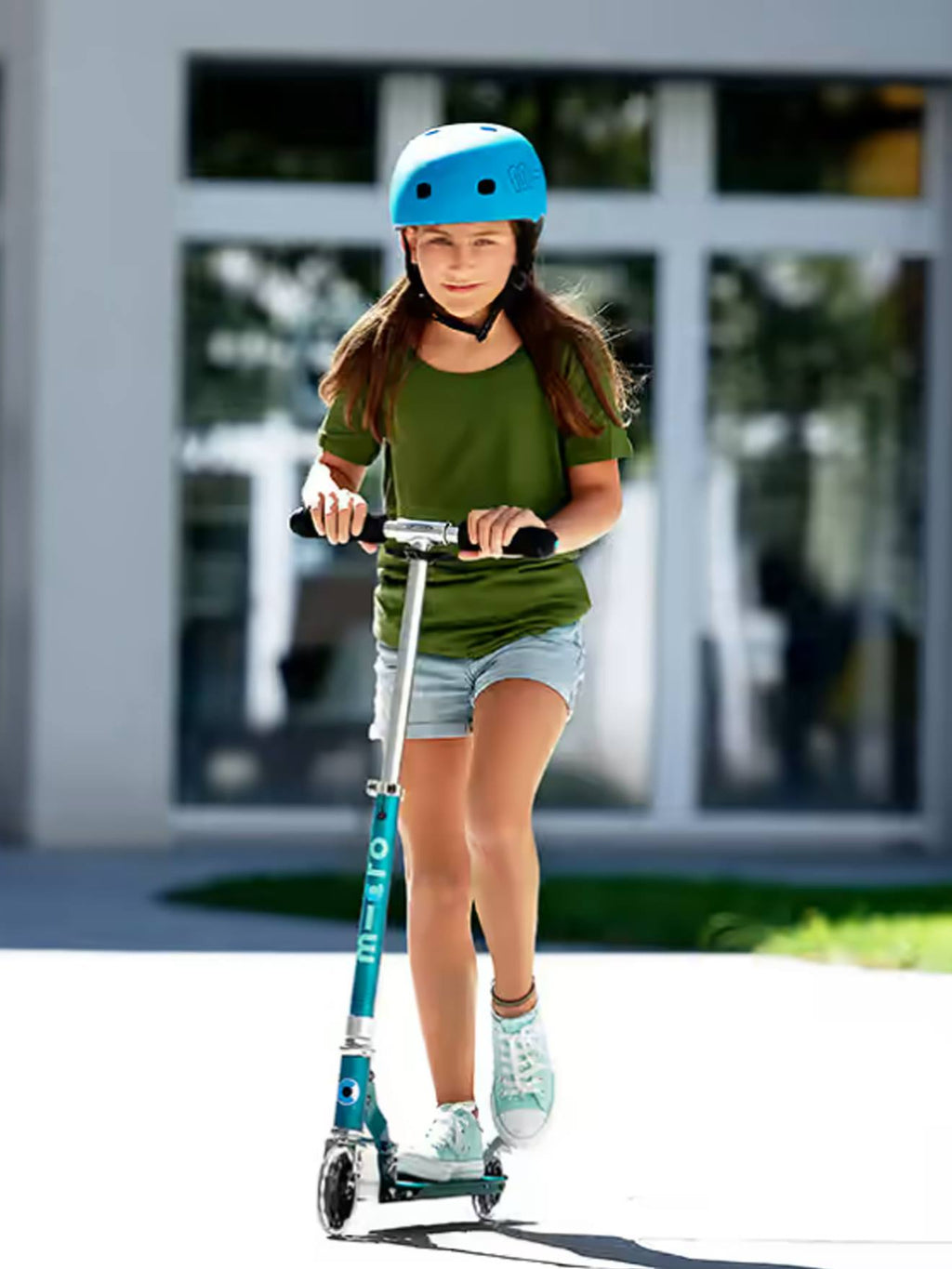 Trottinette enfant micro sprite pearl LED bleu pétrole