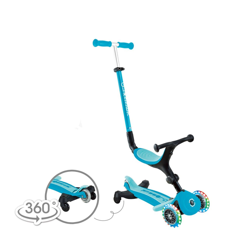 Trottinette évolutive Go-up active lights 360 bleu aqua