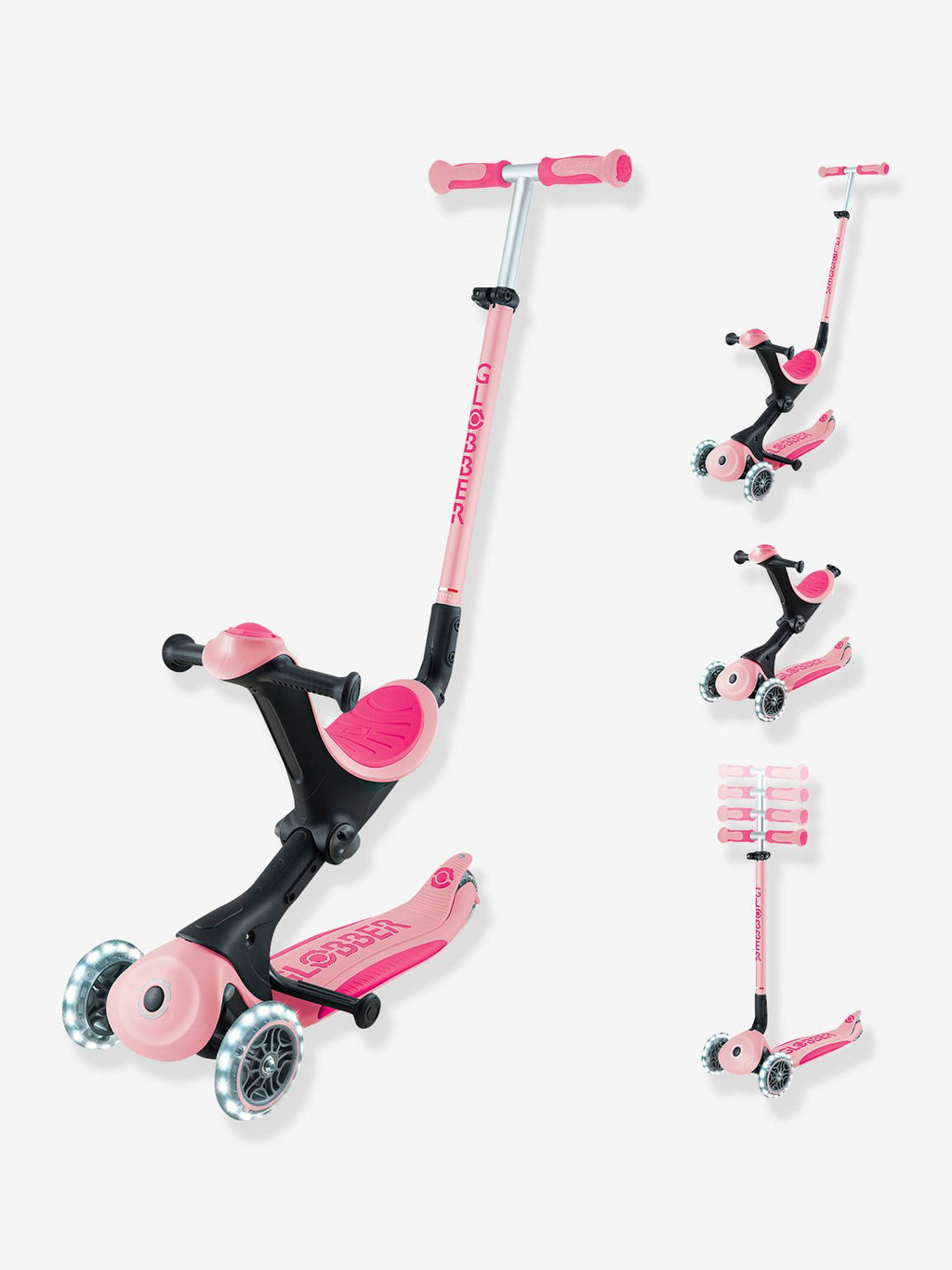 Trottinette évolutive Go up deluxe light - rose poudré