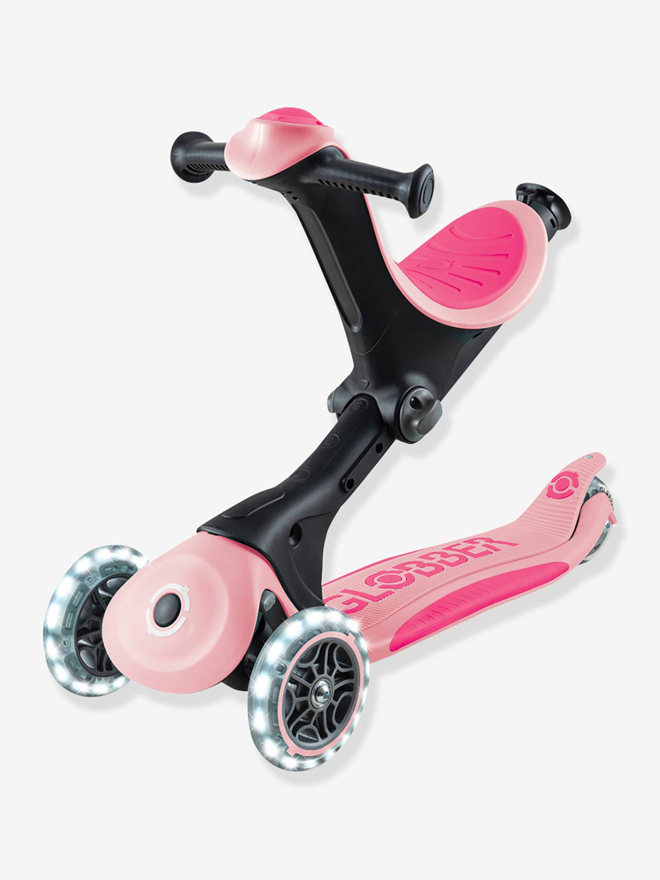 Trottinette évolutive Go up deluxe light - rose poudré