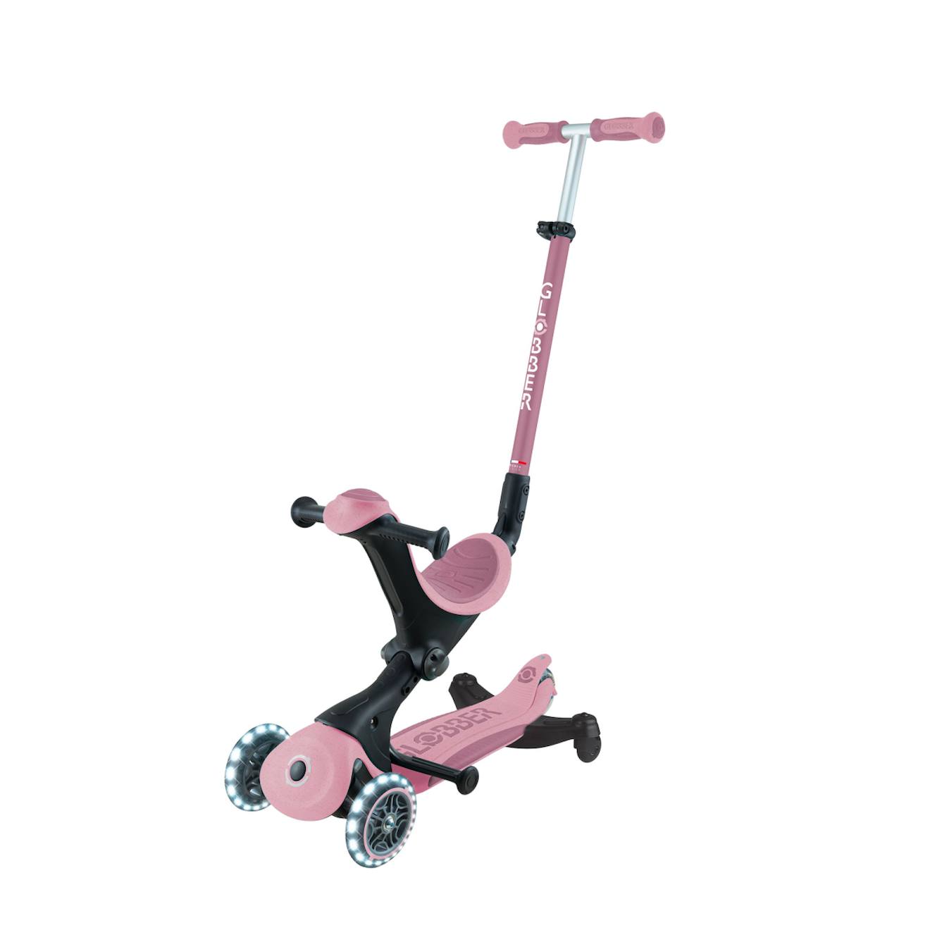 Trottinette évolutive Go-up deluxe lights eco 360 rose berry