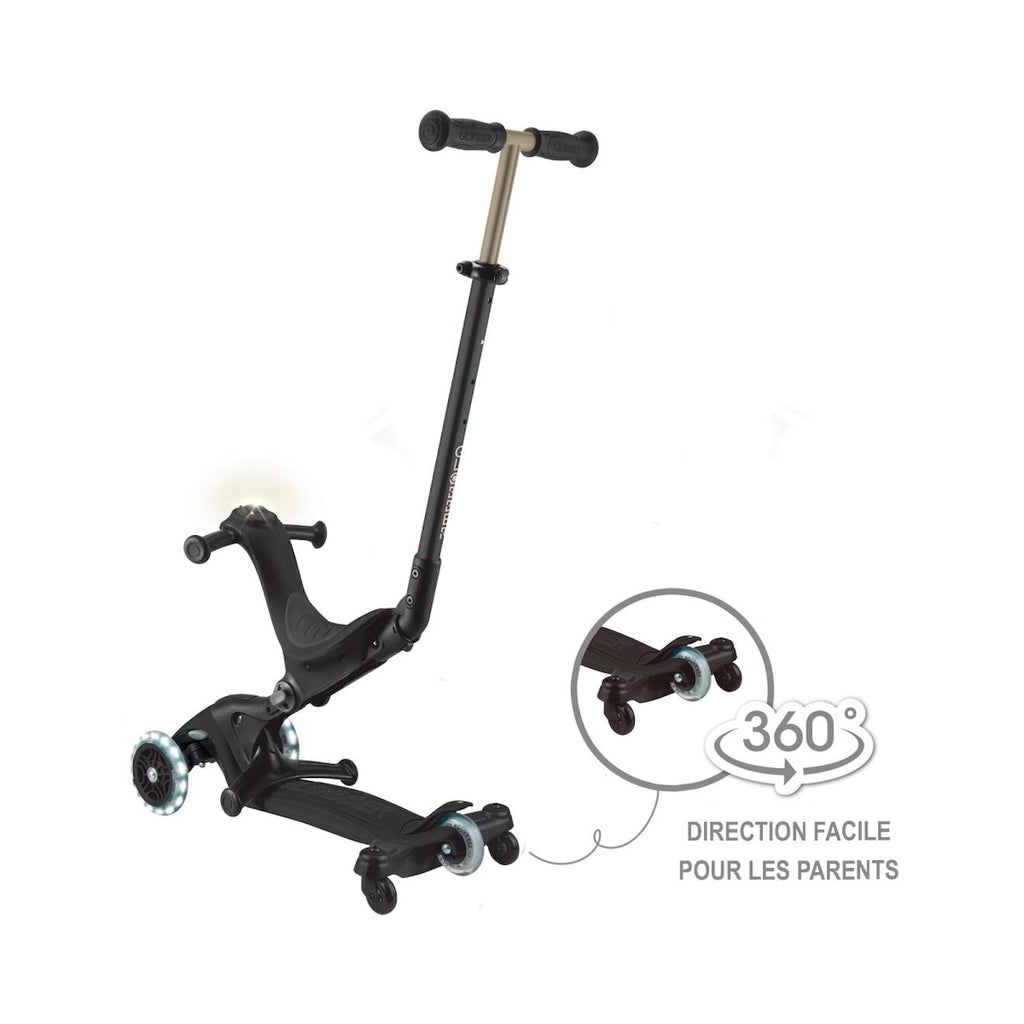 Trottinette évolutive Go•up deluxe lights 360 noir
