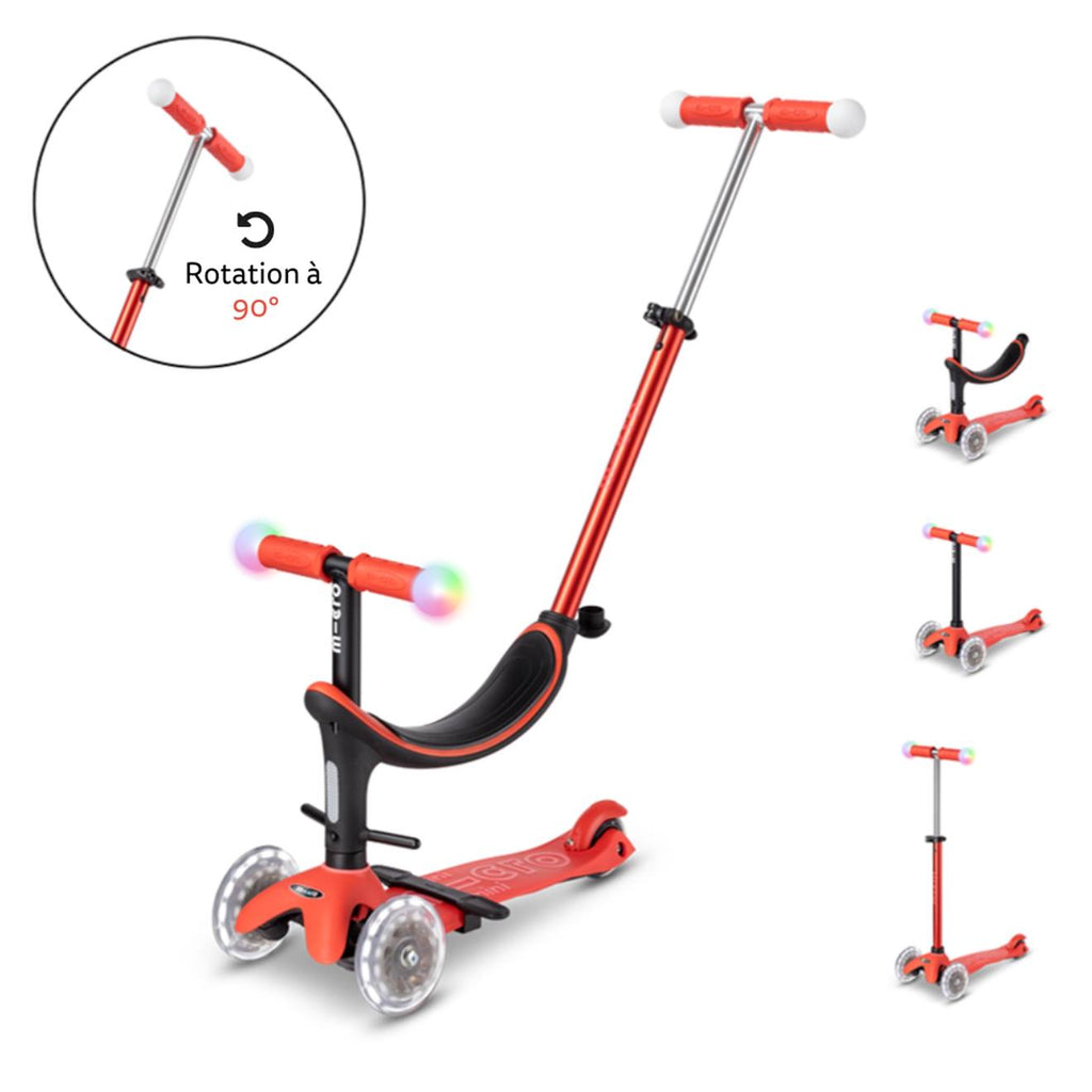 Trottinette évolutive mini micro 3en1 révolution magic rouge