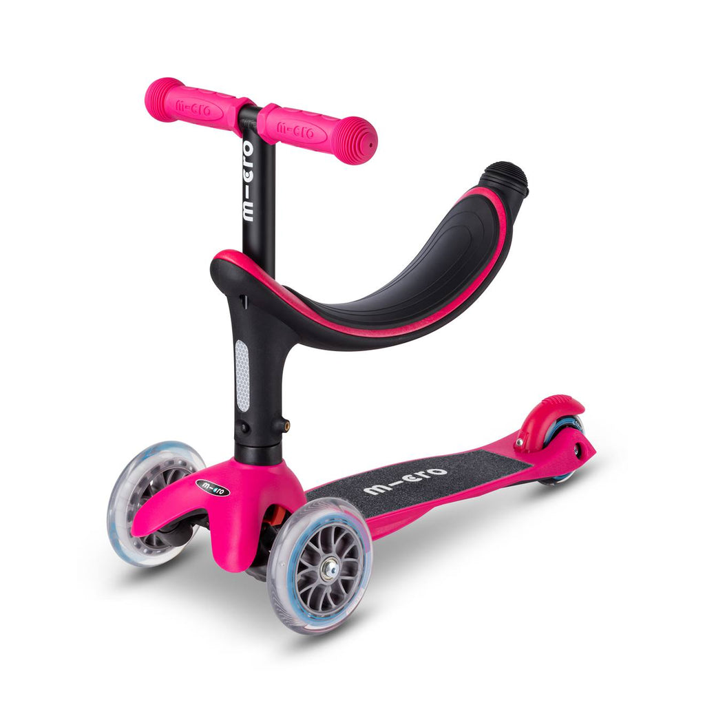Trottinette évolutive mini micro 3en1 révolution rose framboise