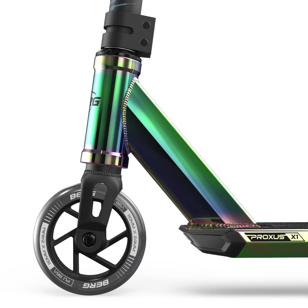 Trottinette freestyle pour enfants, 6+ ans, proxus x1 bleu/lime neochrome