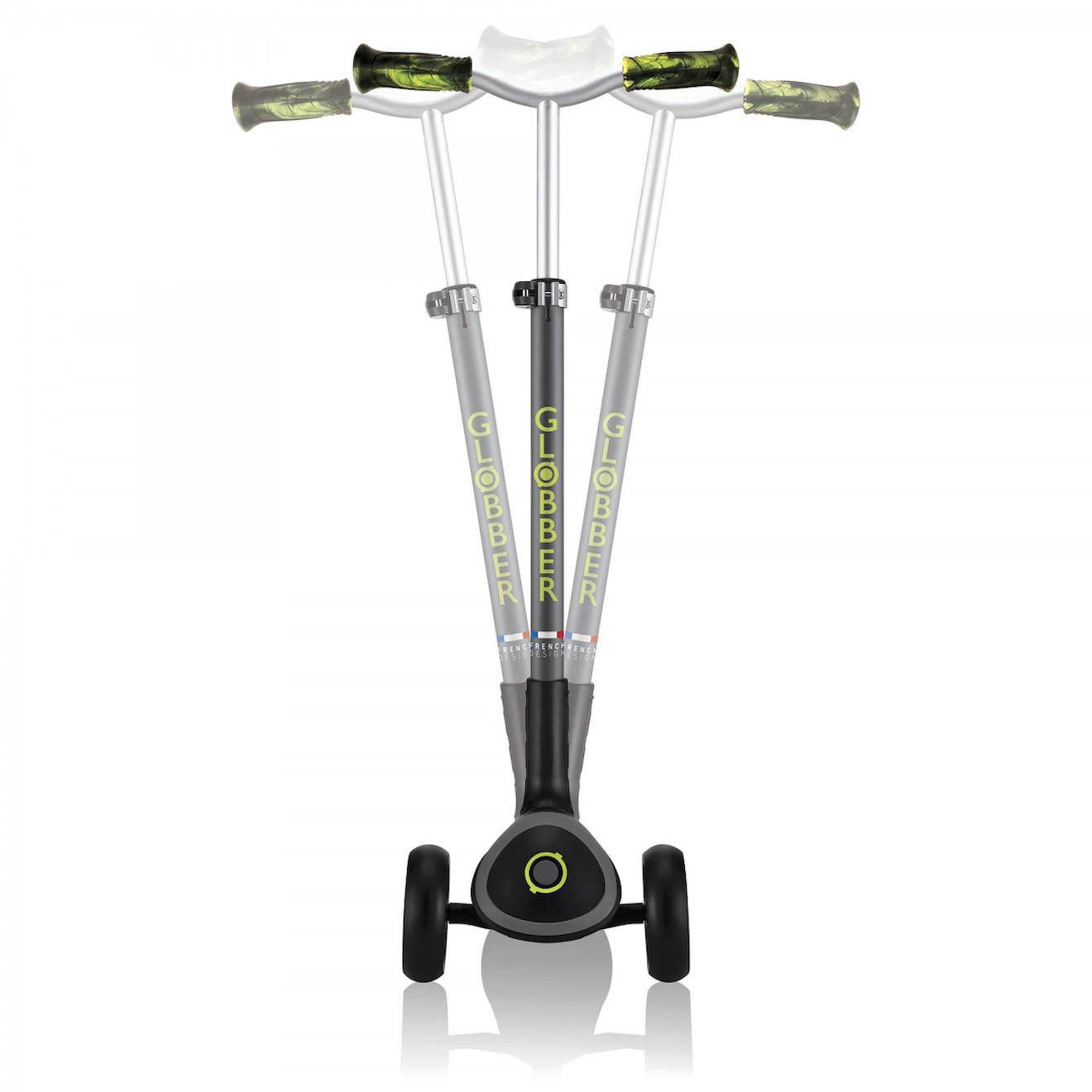 Trottinette master prime 3 roues pliable noir-vert