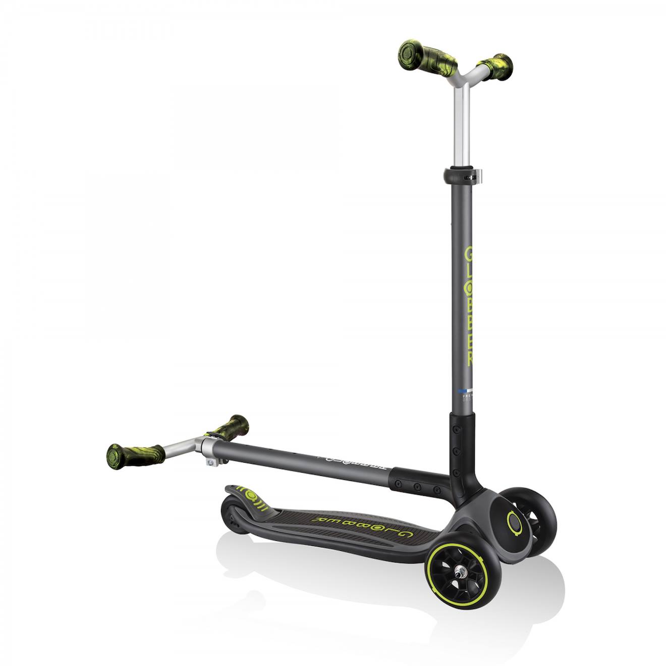 Trottinette master prime 3 roues pliable noir-vert