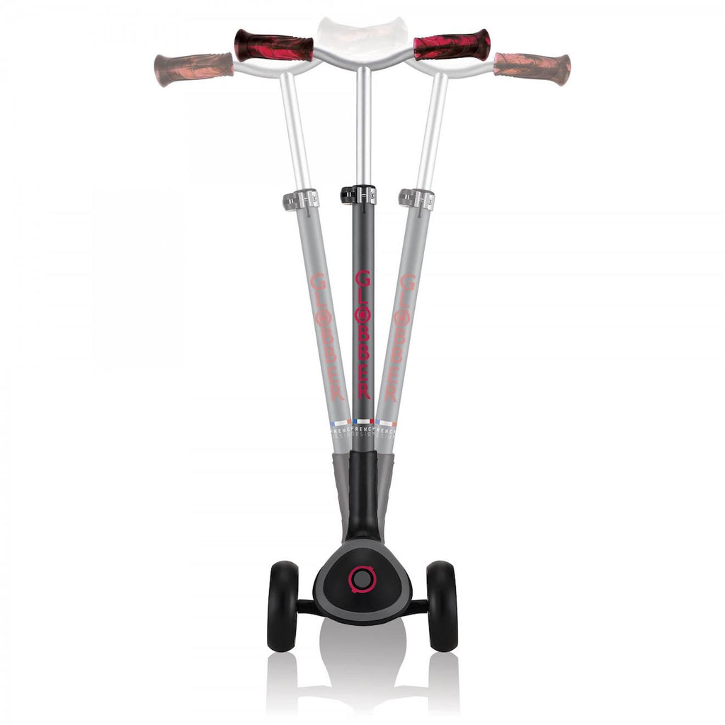 Trottinette master prime 3 roues pliable noir-rouge