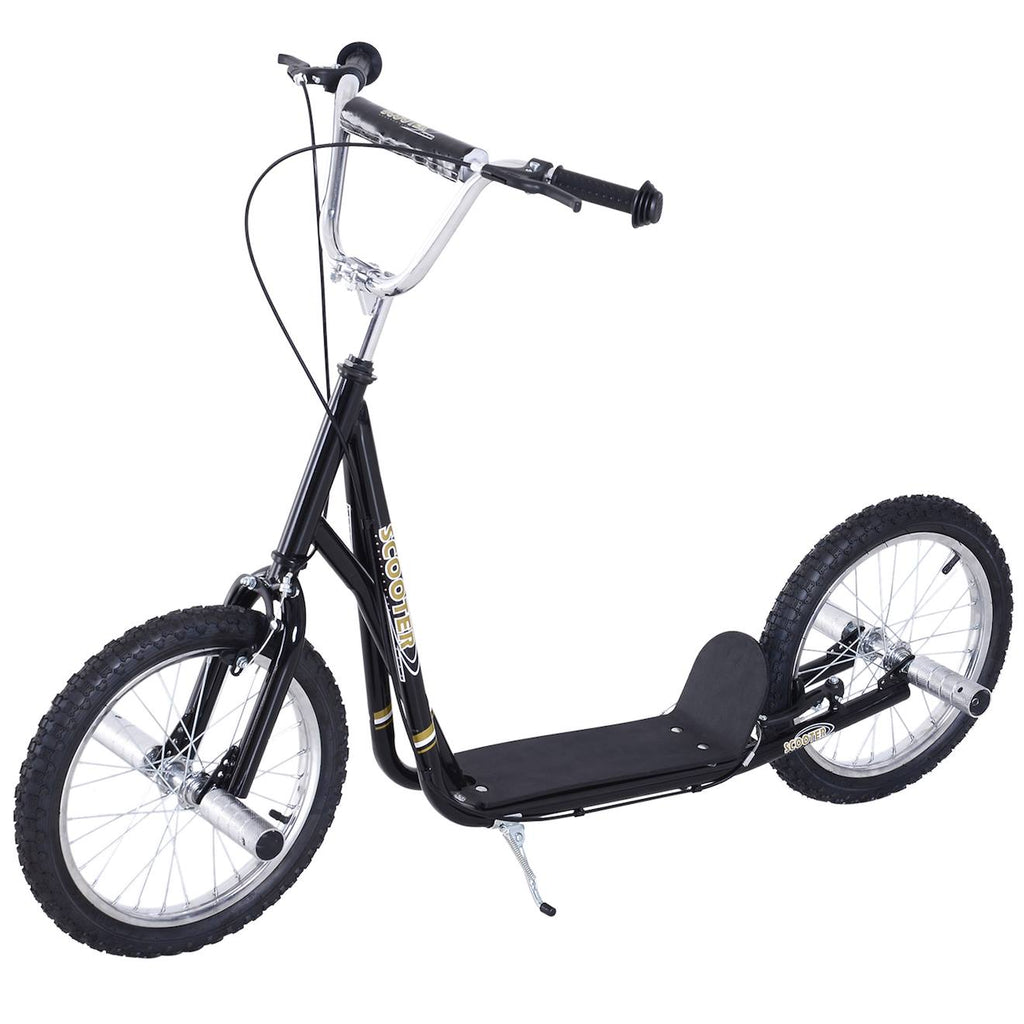 Trottinette patinette freestyle grandes roues pneumatiques ø 41 cm avec pegs noir