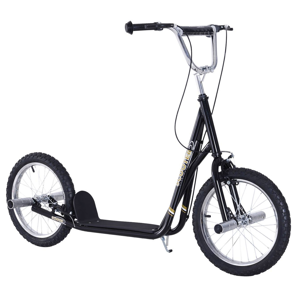 Trottinette patinette freestyle grandes roues pneumatiques ø 41 cm avec pegs noir