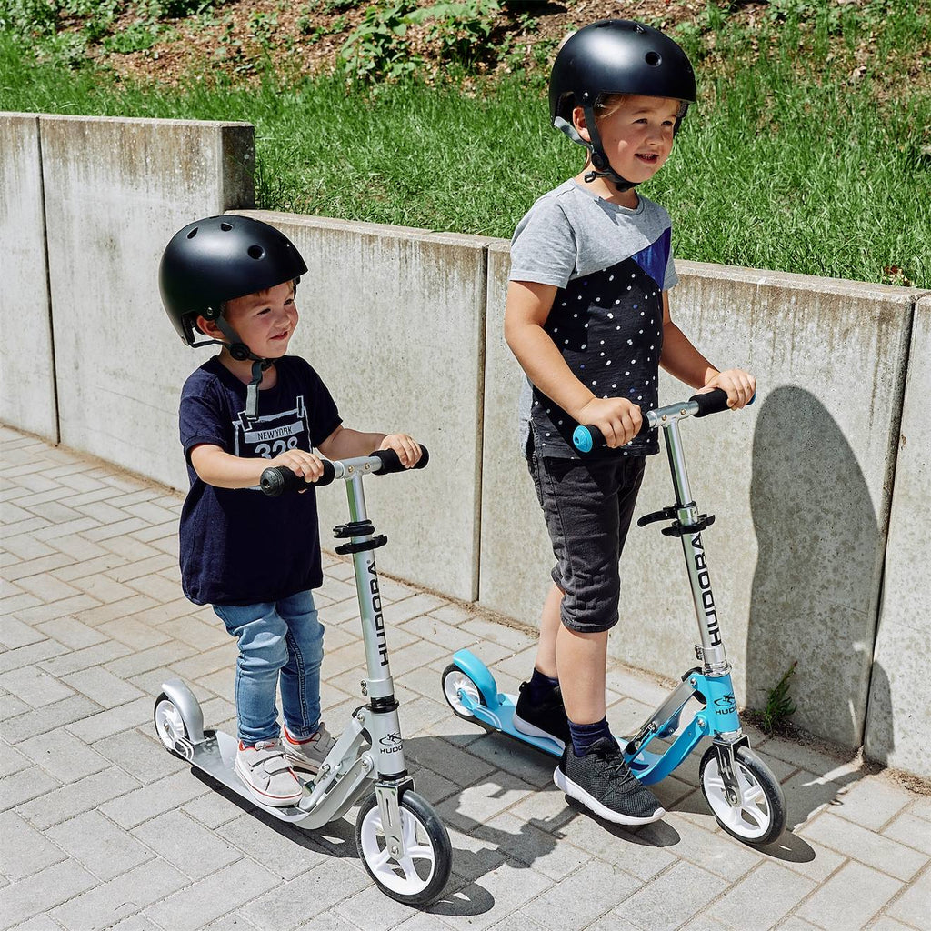 Trottinette pour enfant little bigwheel - bleu ciel argent et bleu