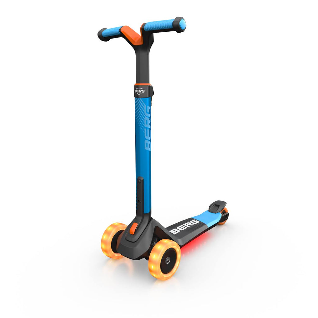 Trottinette pour enfants, 2+ ans, pliable, LED-deck, nexo bleu blue