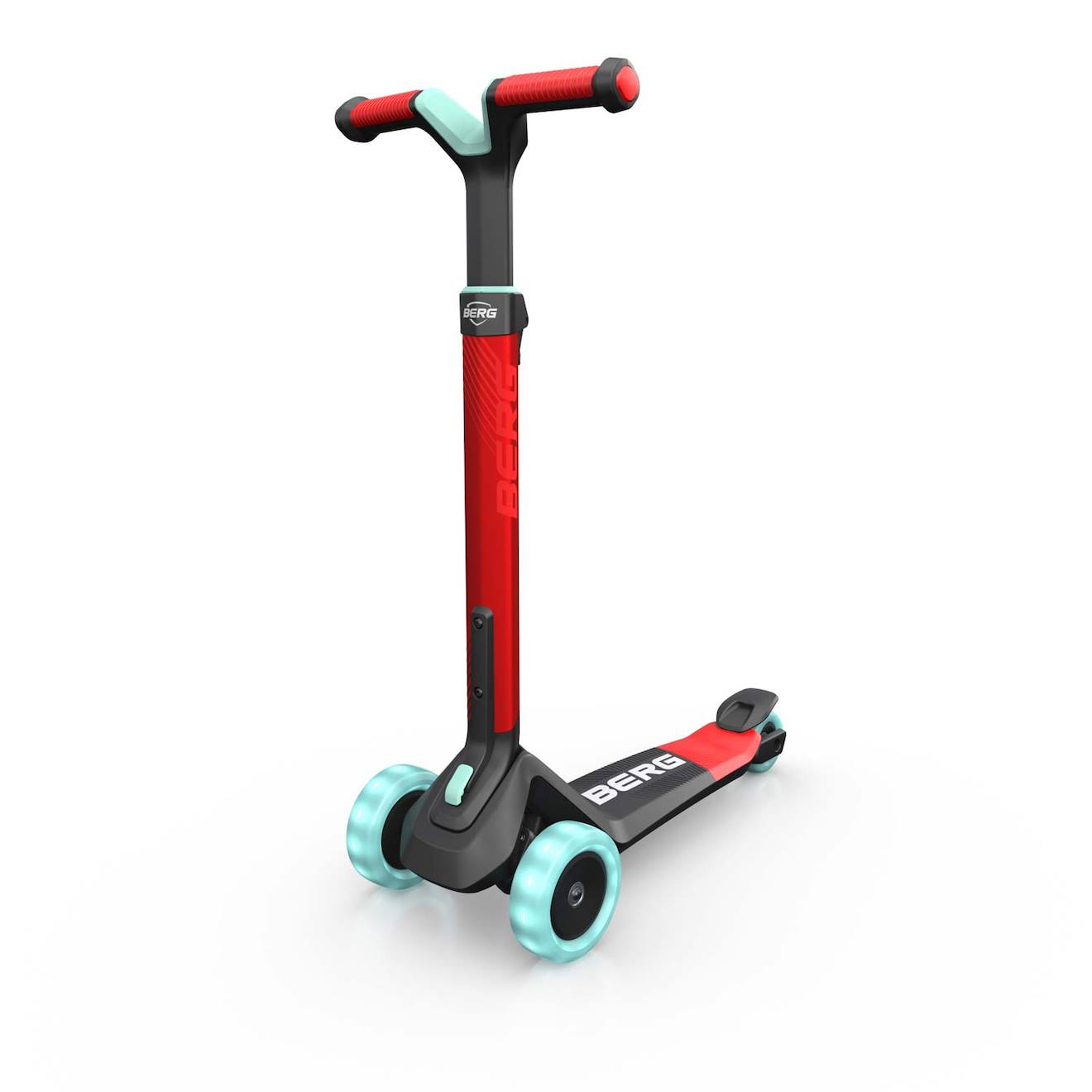 Trottinette pour enfants, 2+ ans, pliable, LED, nexo bleu red