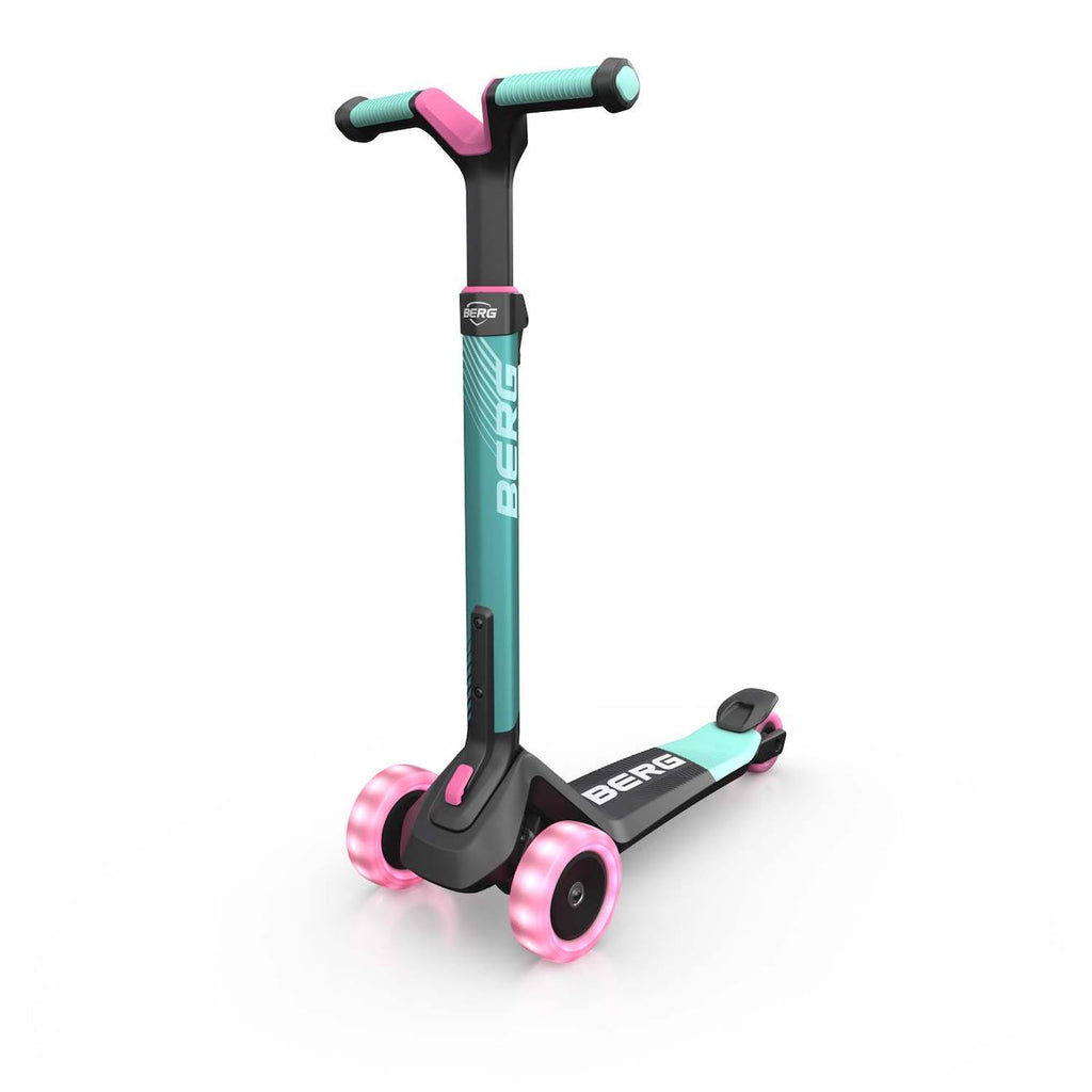 Trottinette pour enfants, 2+ ans, pliable, LED, nexo bleu mint