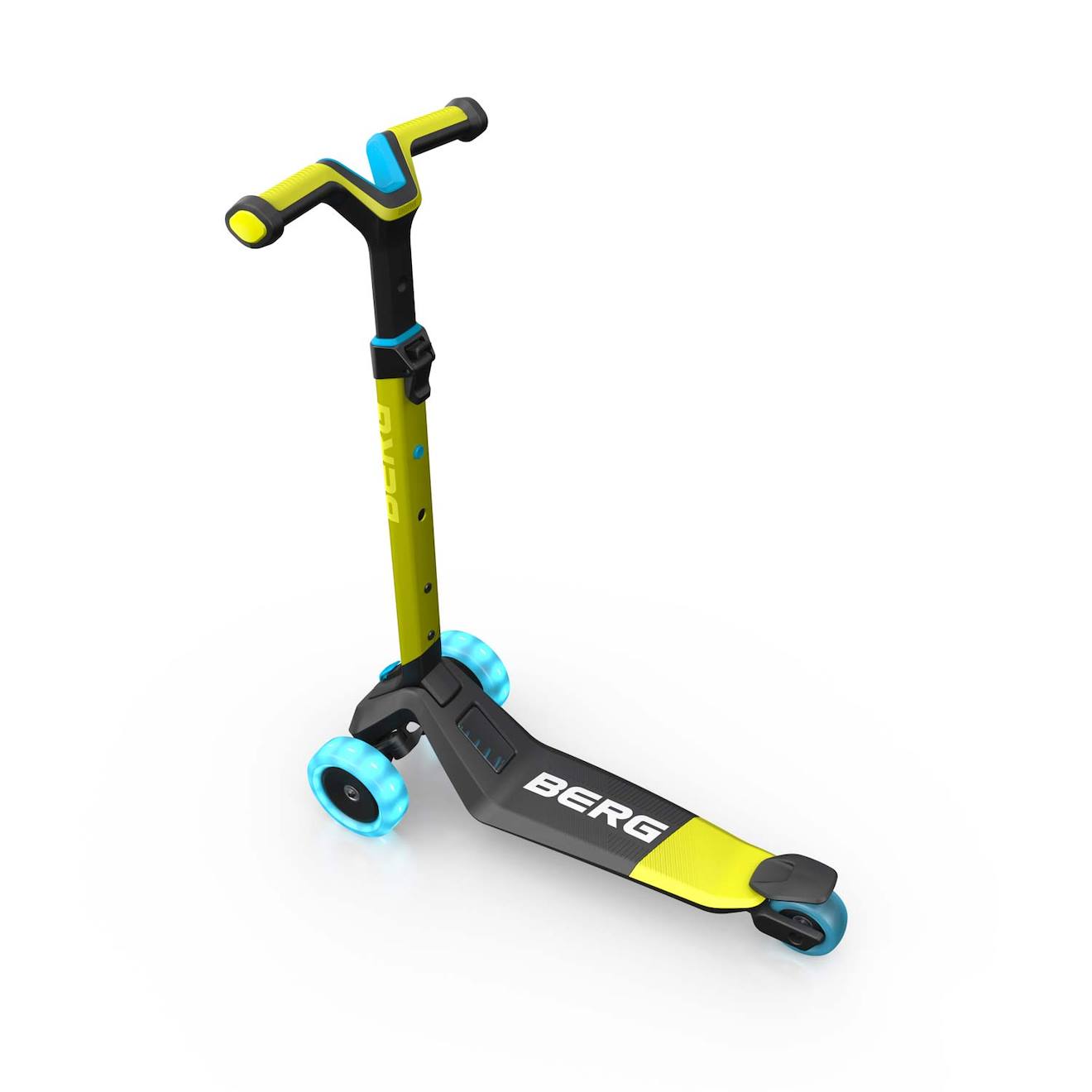 Trottinette pour enfants, 2+ ans, pliable, LED, nexo bleu lime