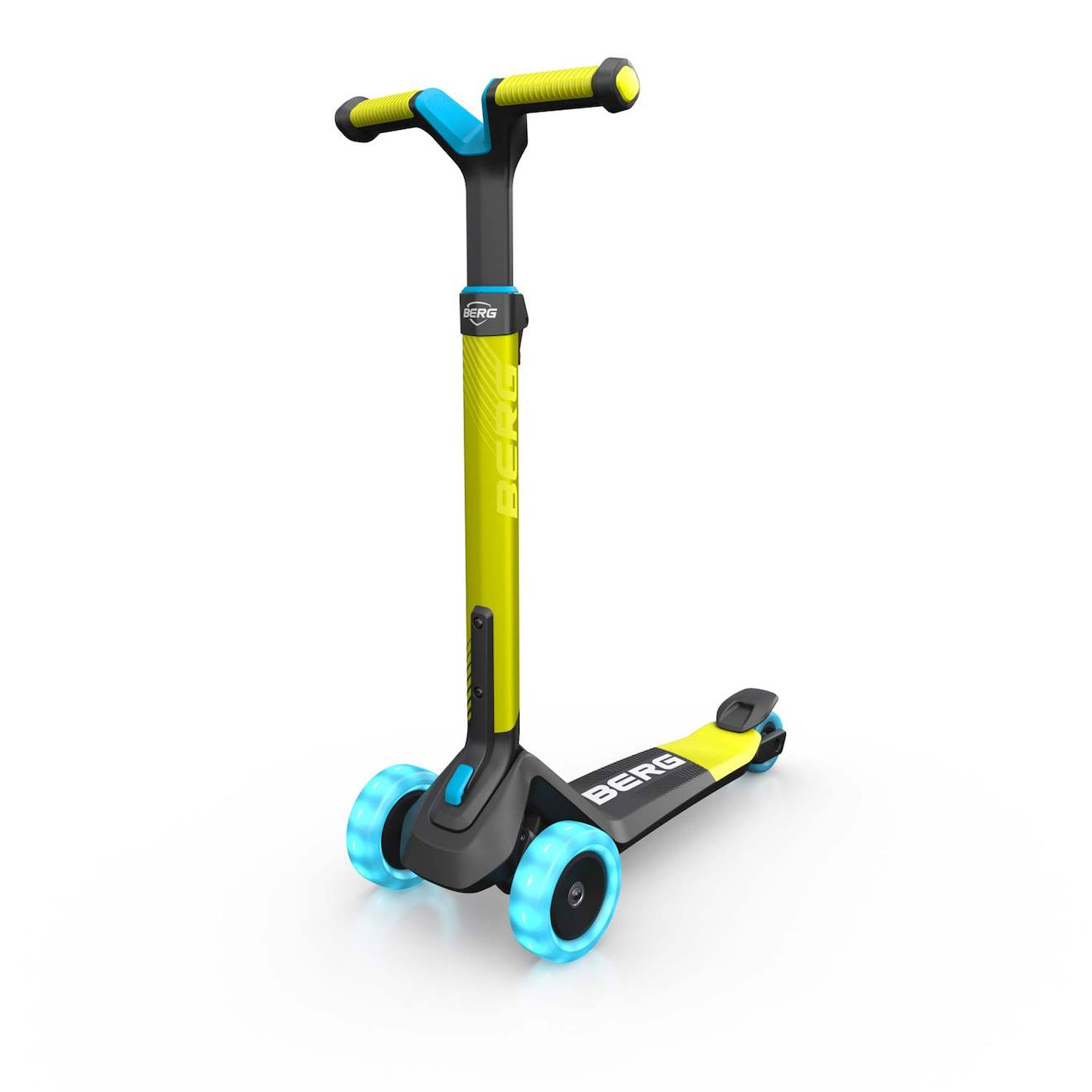 Trottinette pour enfants, 2+ ans, pliable, LED, nexo bleu lime