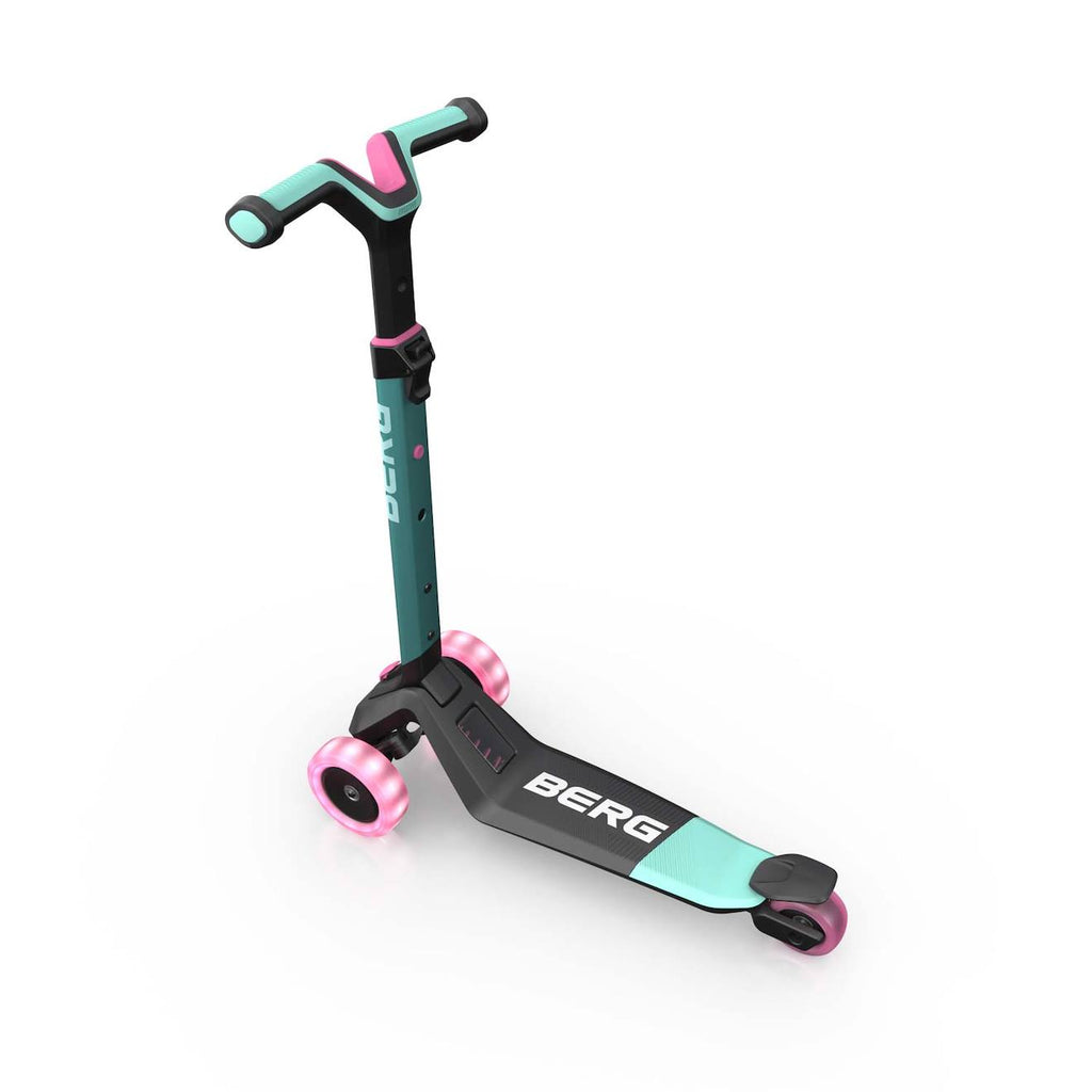 Trottinette pour enfants, 2+ ans, pliable, LED, nexo bleu mint