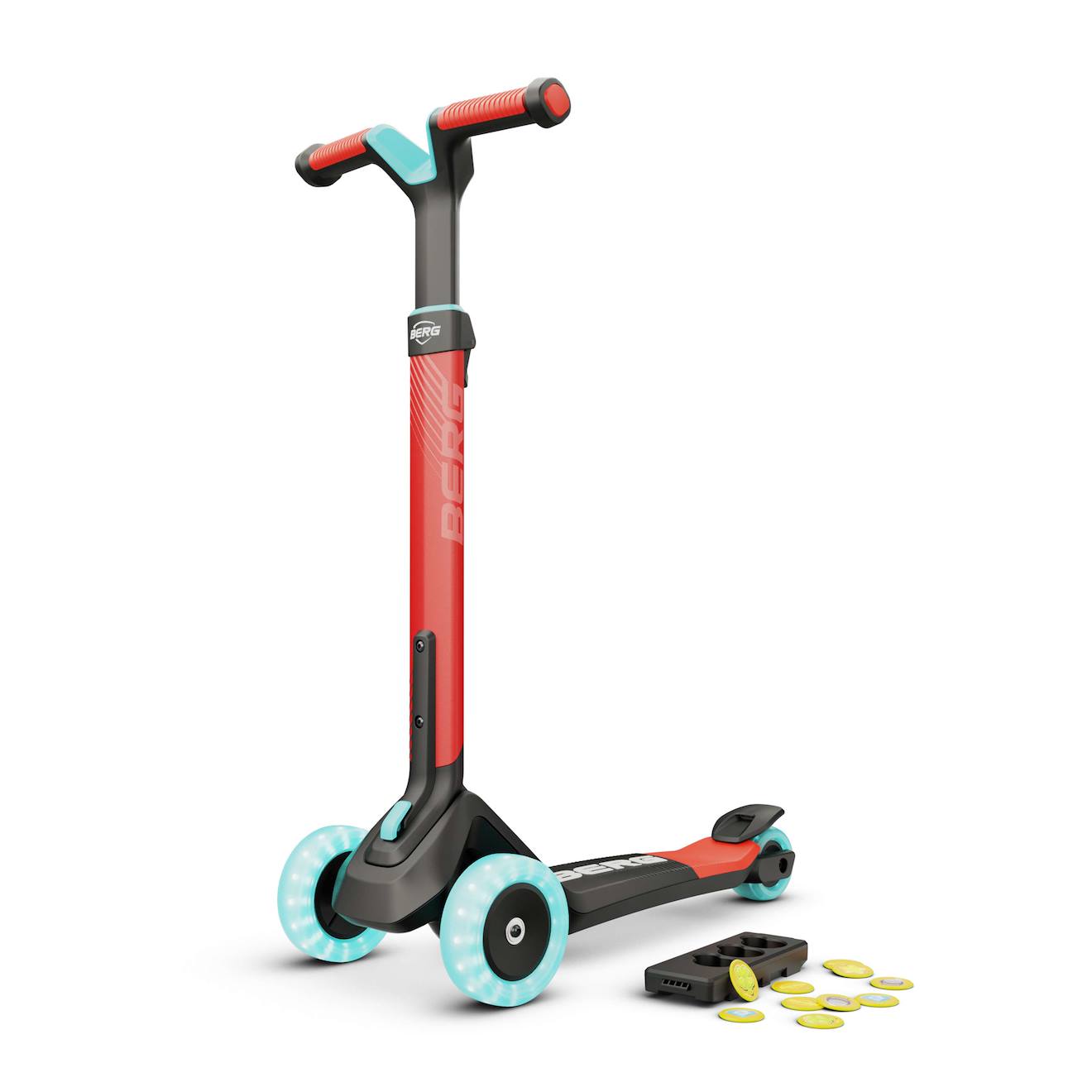 Trottinette pour enfants, 2+ ans, pliable, nexo menthe red