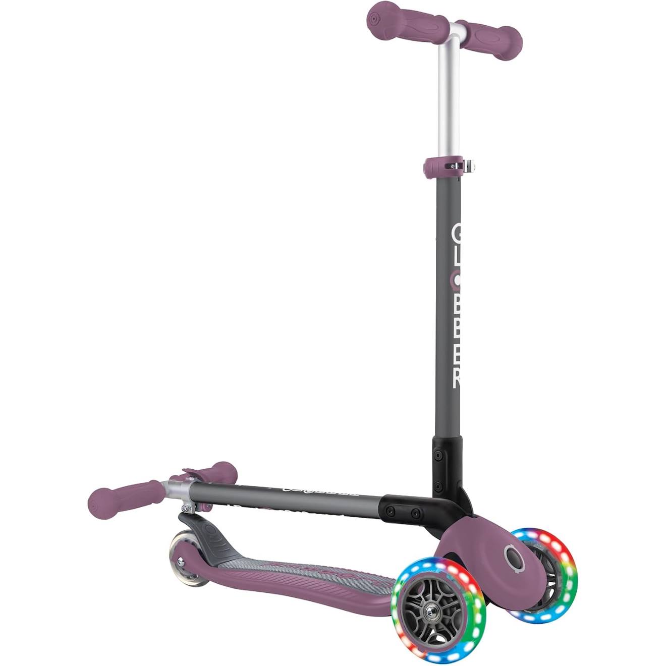 Trottinette primo - 120/80 mm, abec 5, 3 roues, hauteur réglable,roues LED rose