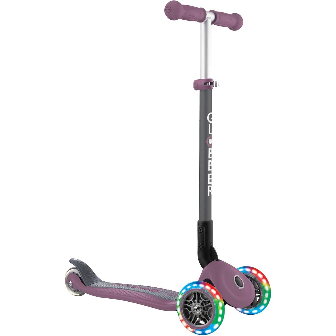 Trottinette primo - 120/80 mm, abec 5, 3 roues, hauteur réglable,roues LED rose
