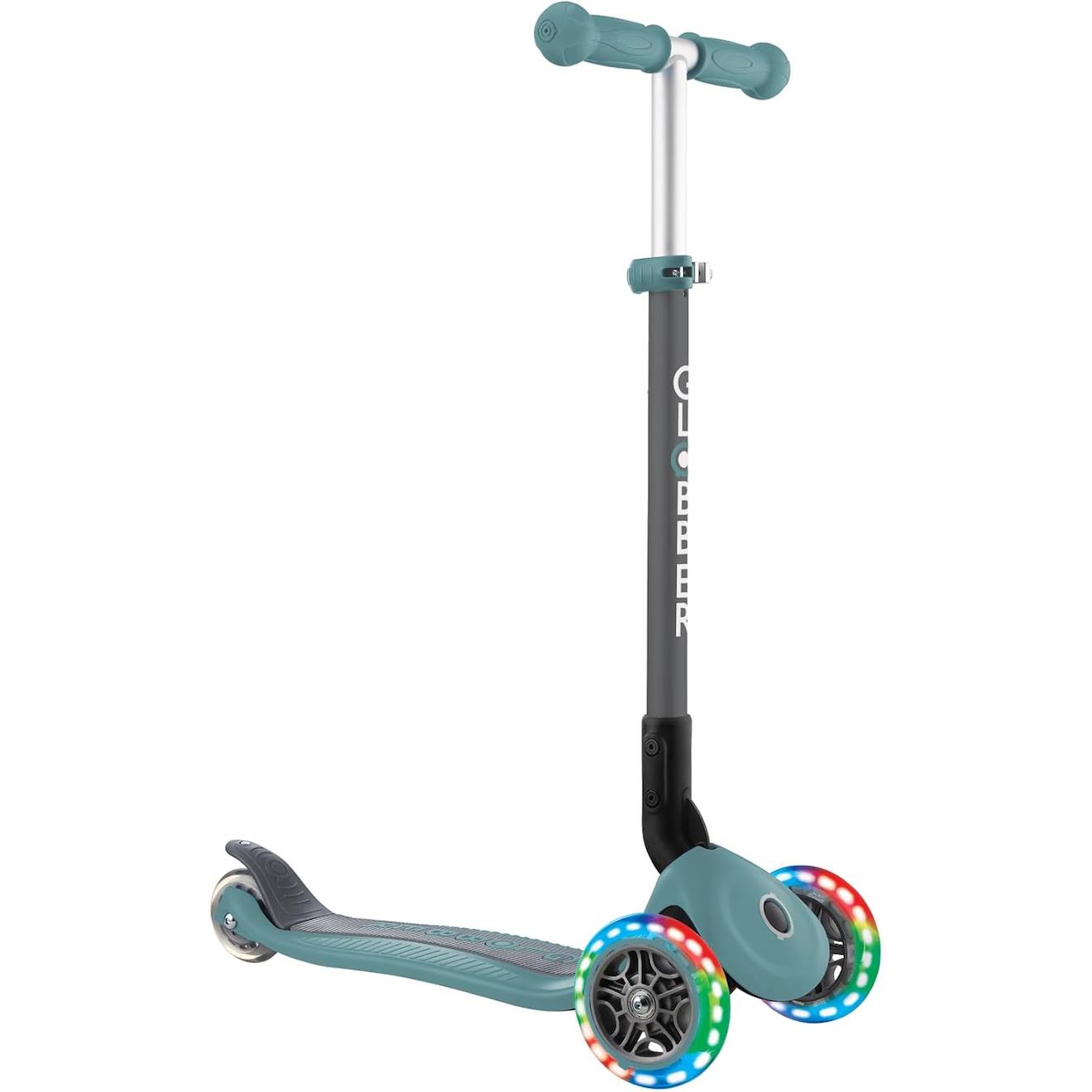 Trottinette primo - 120/80 mm, abec 5, 3 roues, réglable, roues LED bleu