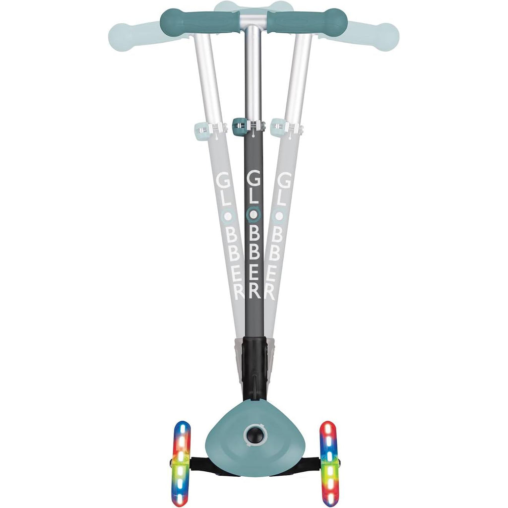 Trottinette primo - 120/80 mm, abec 5, 3 roues, réglable, roues LED bleu