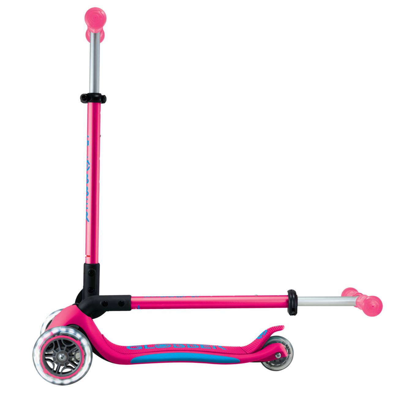 Trottinette primo pliable plus lights rose