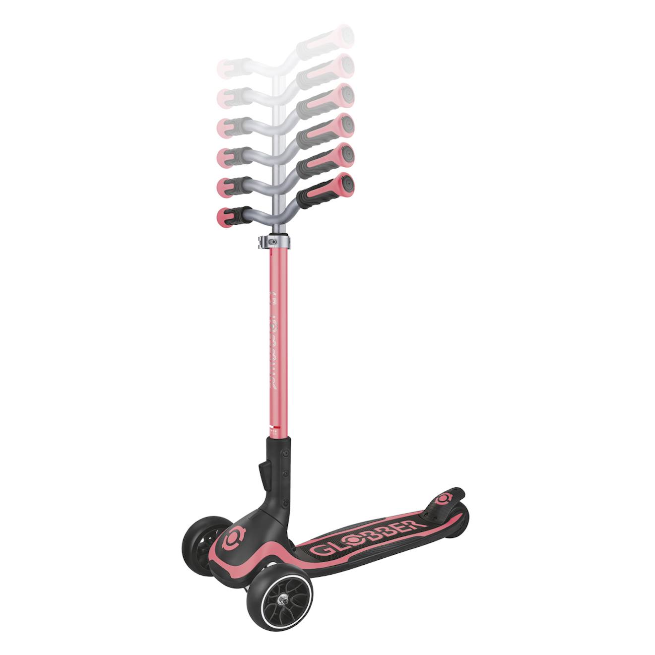 Trottinette ultimum 3 roues évolutive rose corail