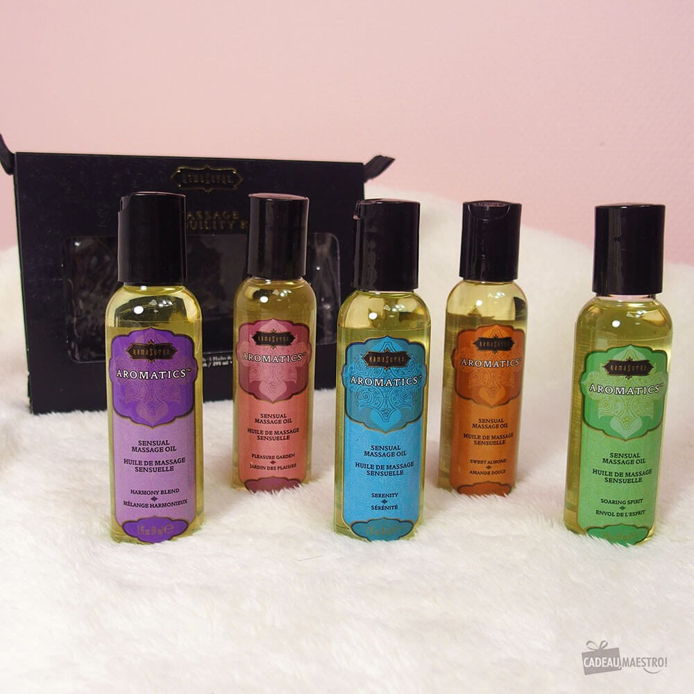 Trousse 5 Huiles de Massage Kamasutra - Jeux de Couple CadoMaestro