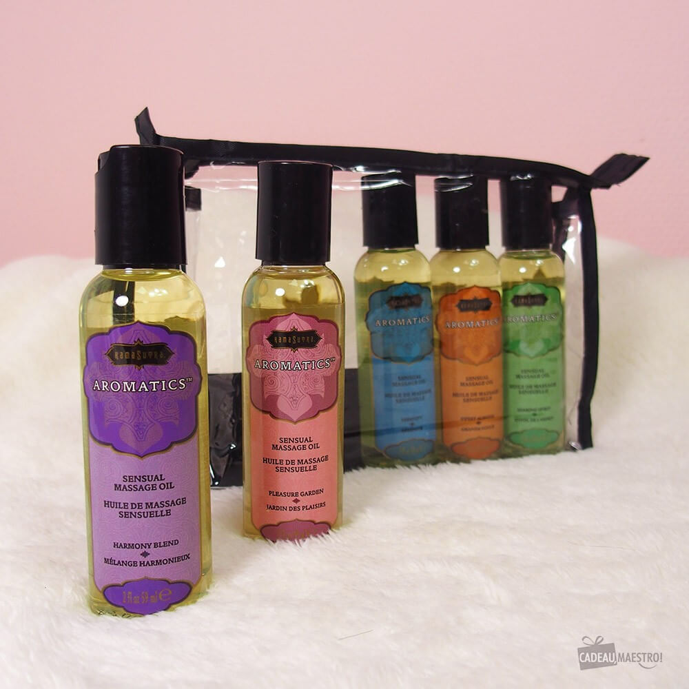 Trousse 5 Huiles de Massage Kamasutra - Jeux de Couple CadoMaestro
