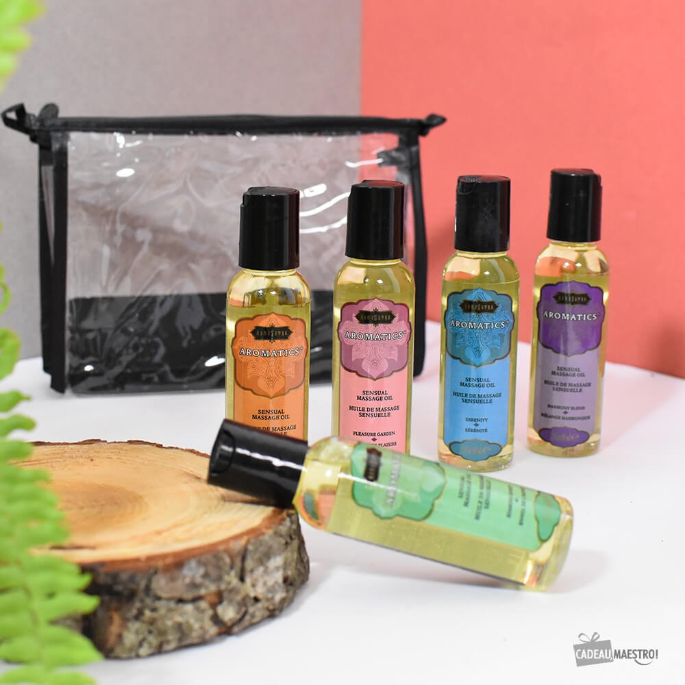 Trousse 5 Huiles de Massage Kamasutra - Jeux de Couple