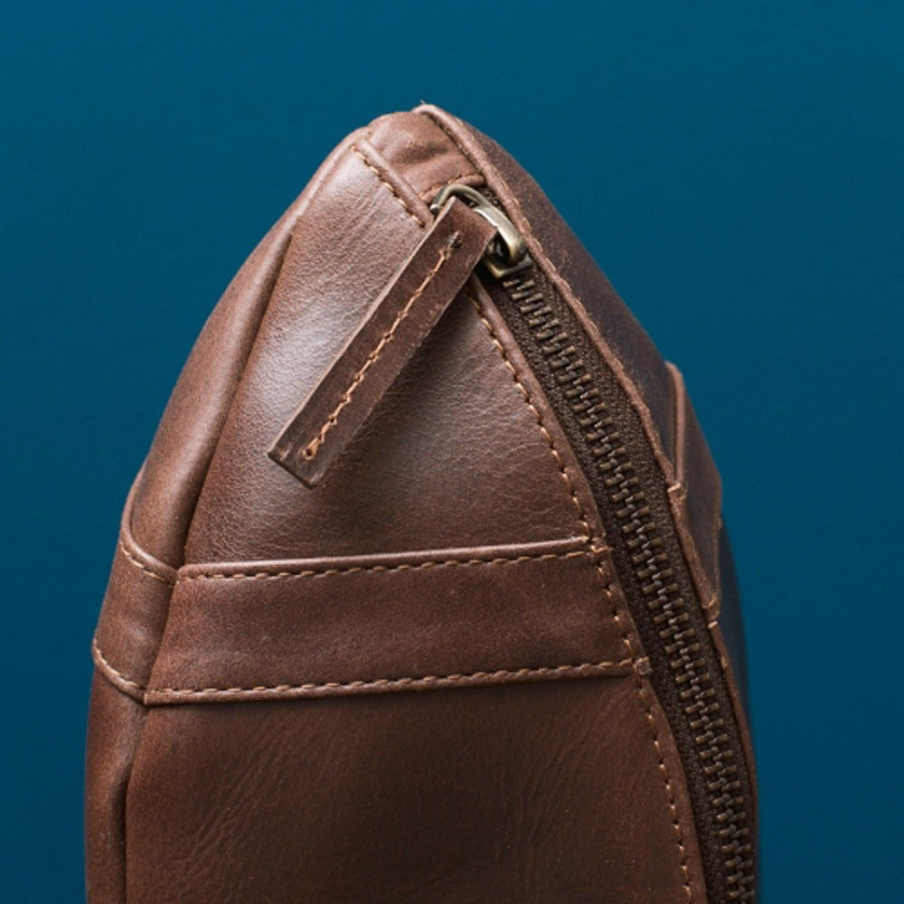 Trousse de Toilette Rugby en Cuir - Trousse de Toilette Personnalisée CadoMaestro