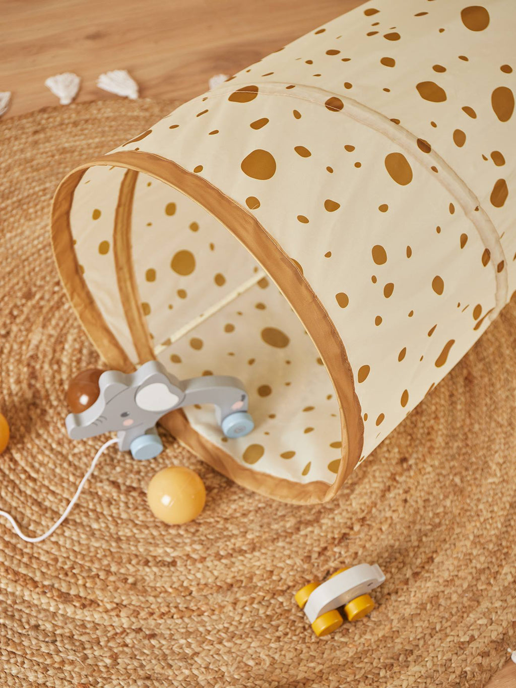 Tunnel de jeu pop-up - vintage flowers dots