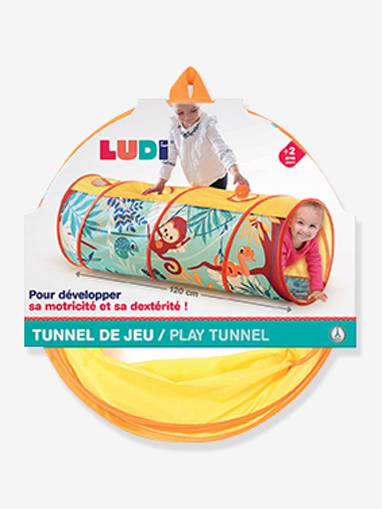Tunnel de jeu multicolore