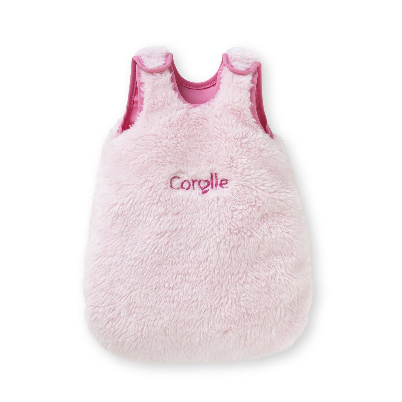Turbulette peluche rose pour poupon 30 cm multicolore