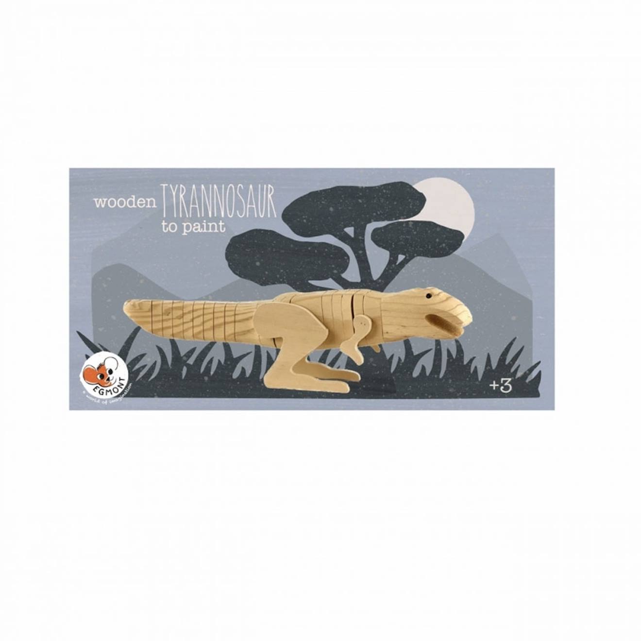Tyranosaure en bois à peindre multi-coloured