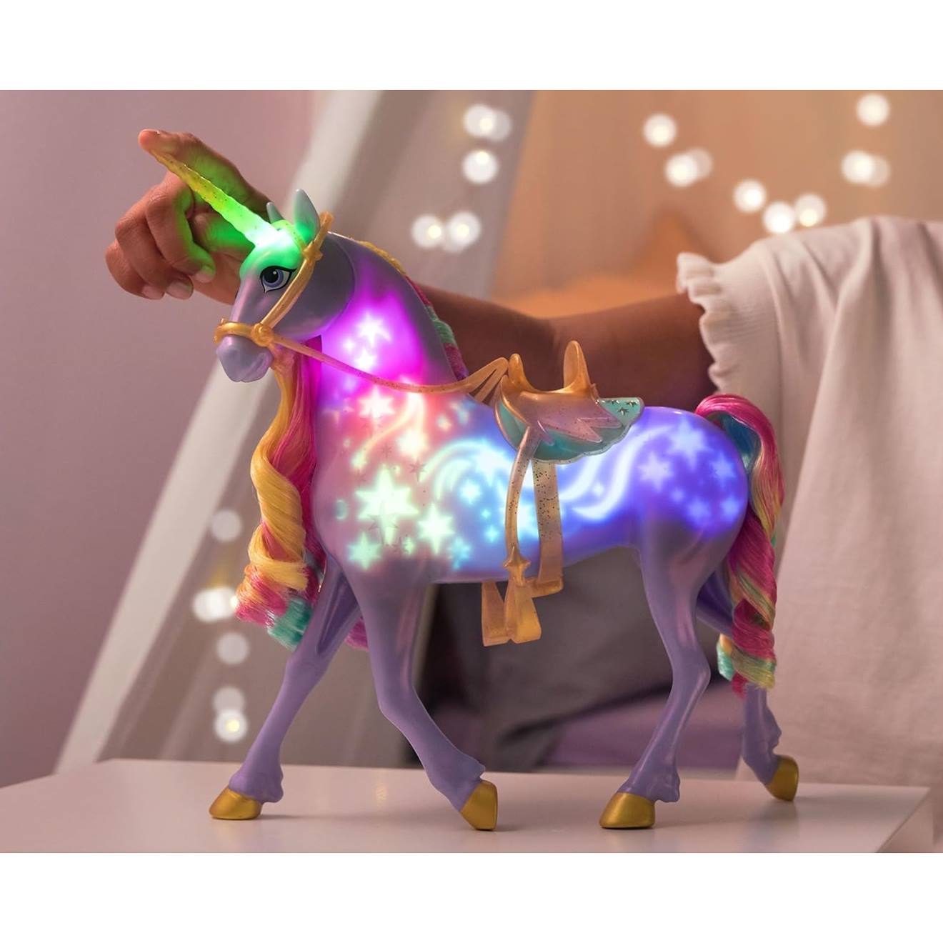 Unicorn academy licorne interactive avec son et lumière wildstar multicolore