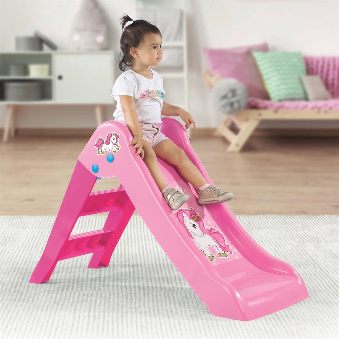 Unicorn - toboggan licorne rose