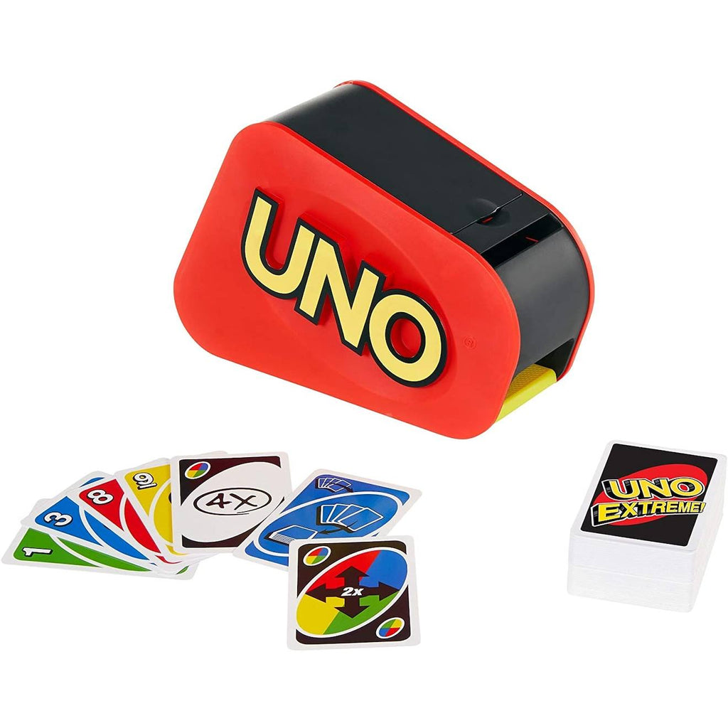 Uno extreme jeu de société et de cartes avec distributeur aléatoire, sonore et lumineux multicolore