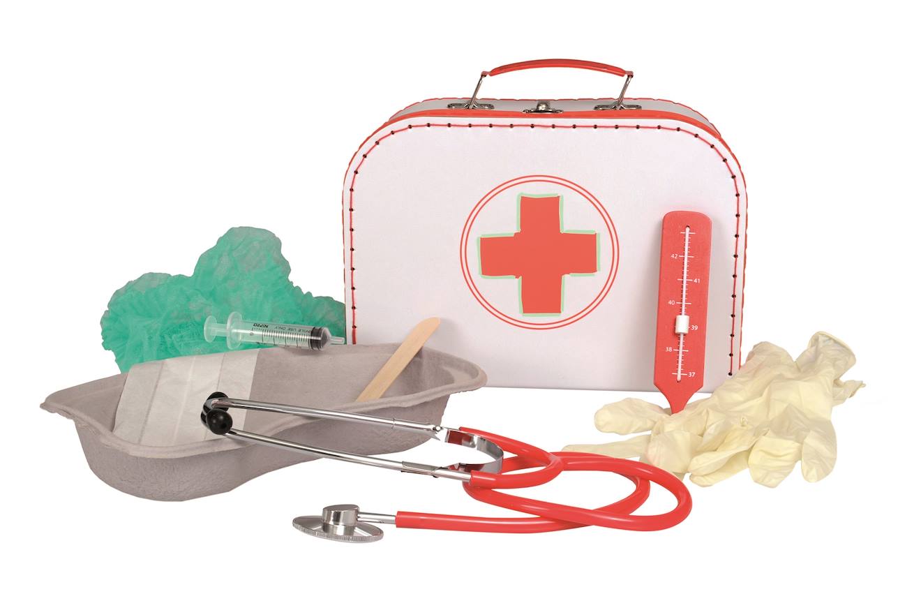 Valise de docteur rouge