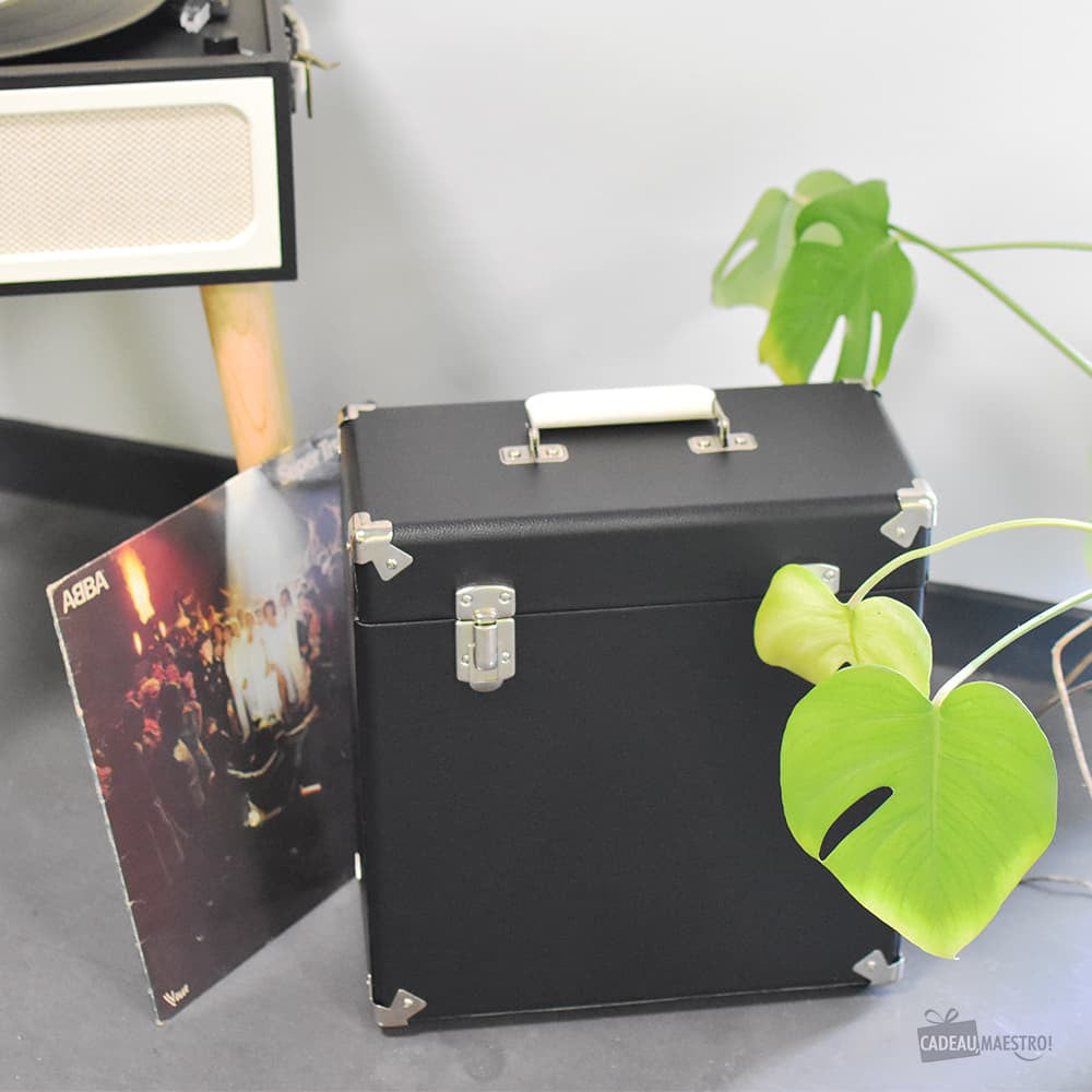 Valise de Rangement de Vinyles 33 Tours Noir - Vinyle