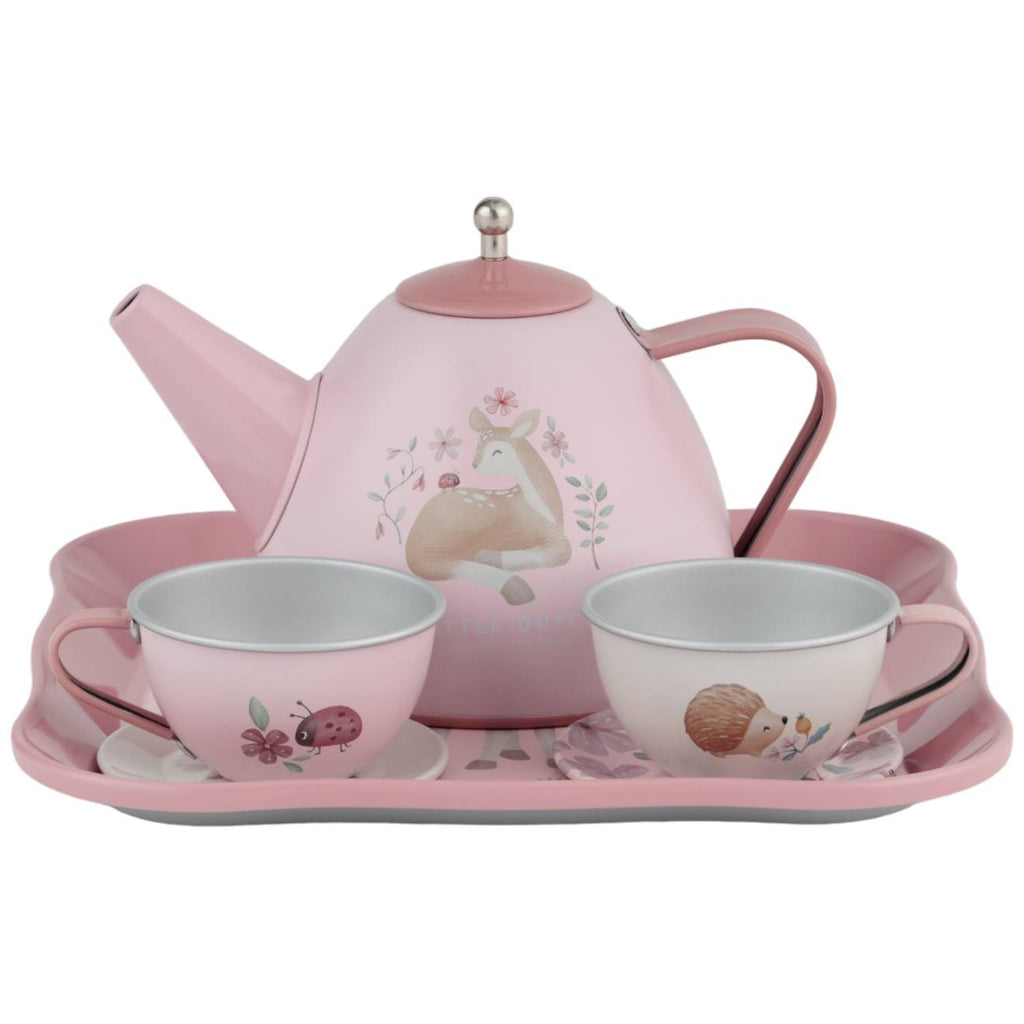 Valise service à thé fairy garden rose