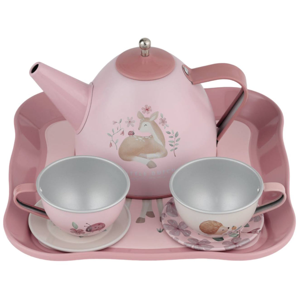 Valise service à thé fairy garden rose