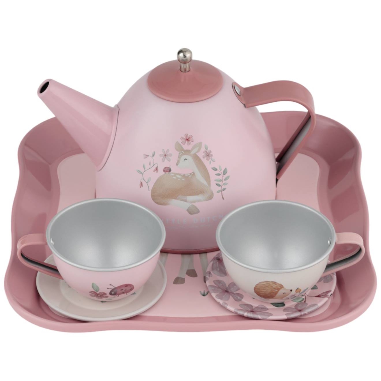 Valise service à thé fairy garden rose
