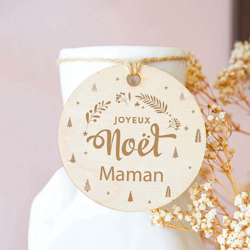 Vase deux Mains avec Médaillon Joyeux Noël à Personnaliser - Vase Original