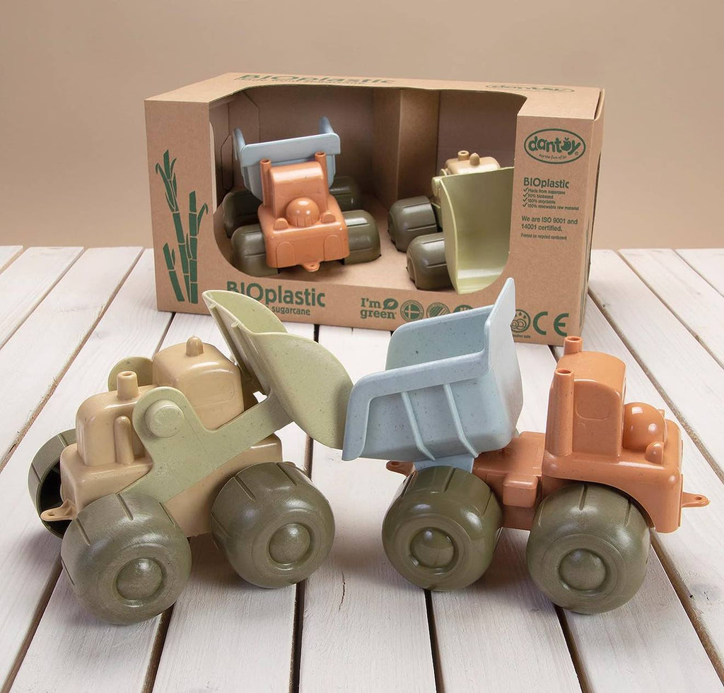 Véhicules de construction en bioplastique vert
